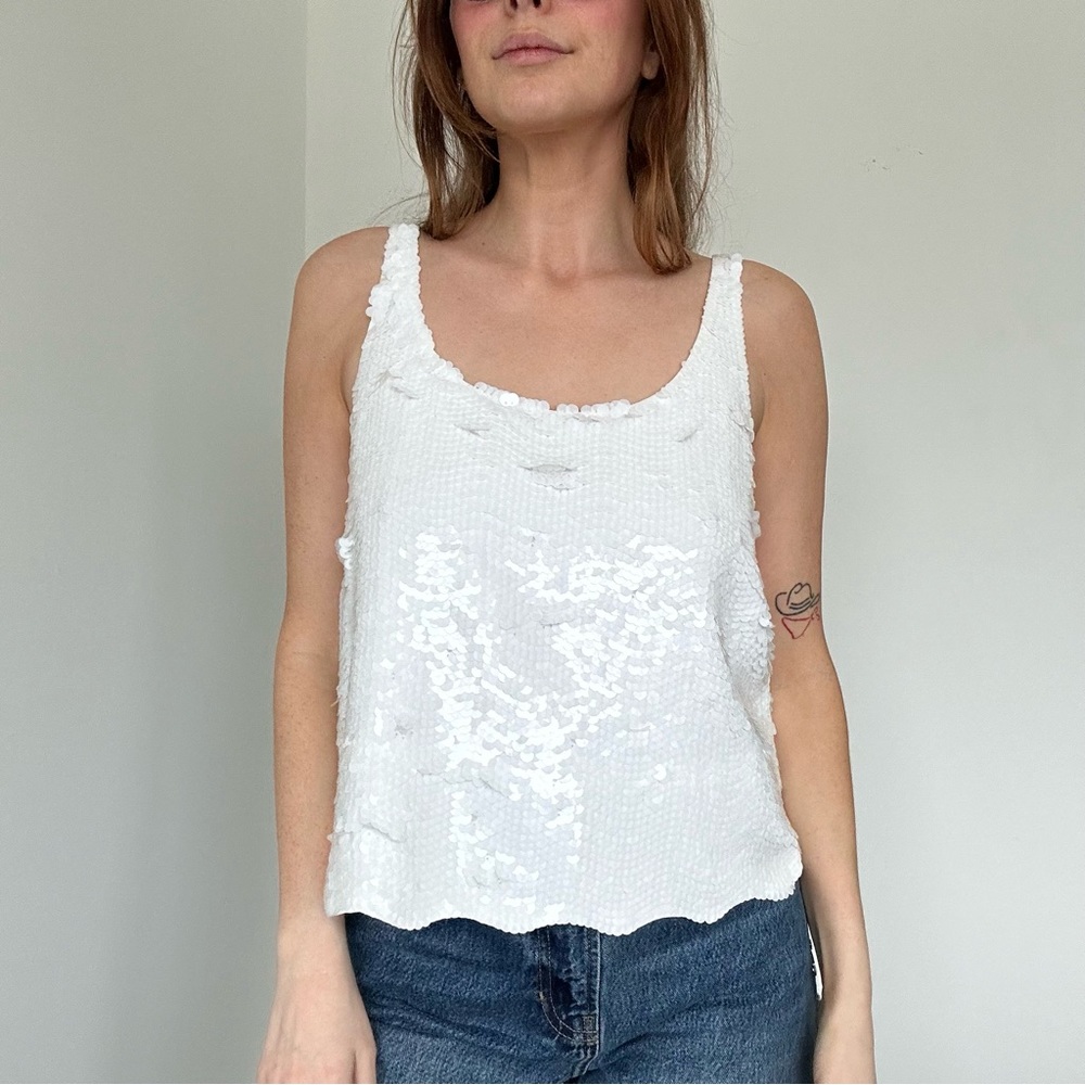Bcbg sequin tank top